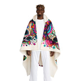 Seraphina Bones - Sugar Skull Hooded Sherpa Blanket